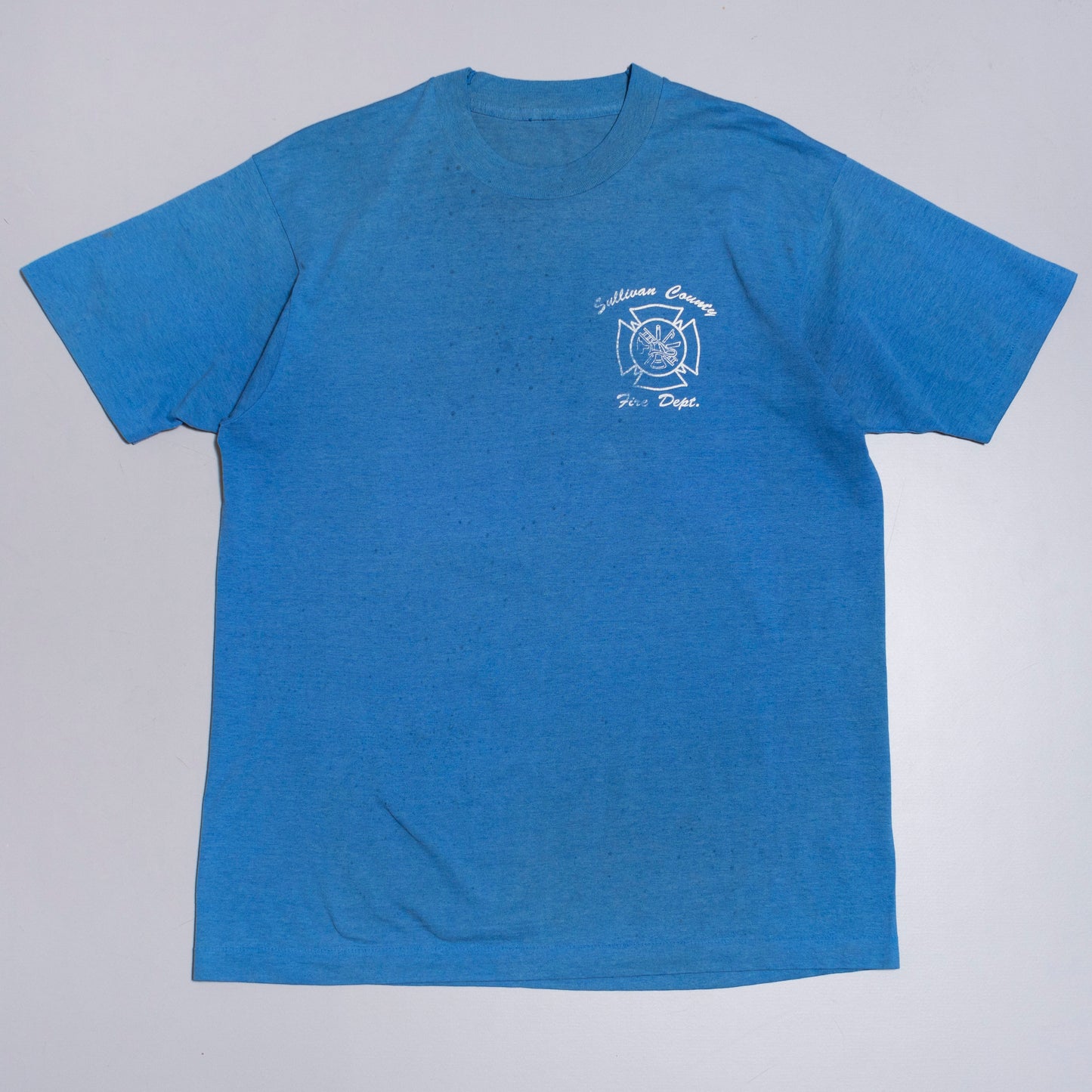 Distressed Sullivan County Fire Dept. T Shirt, XL