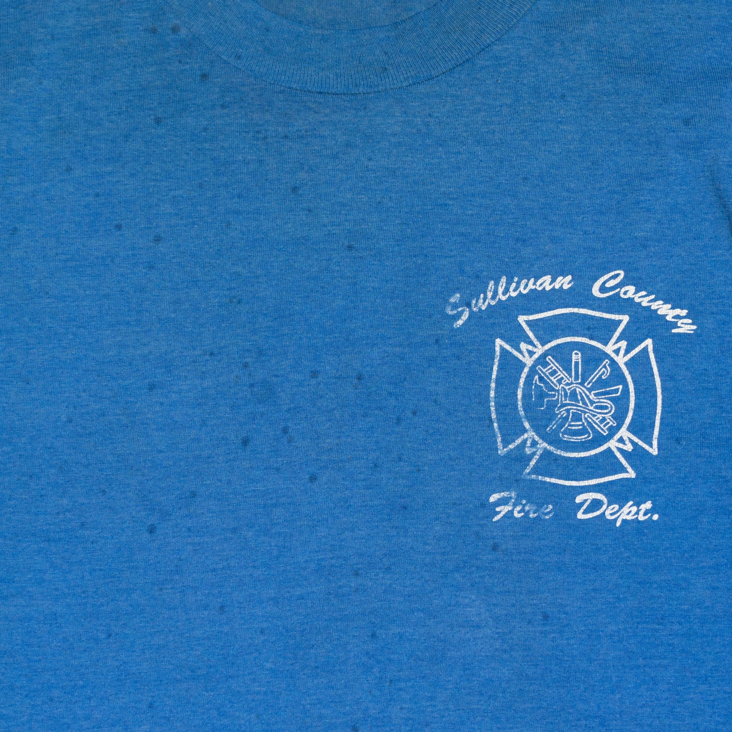 Distressed Sullivan County Fire Dept. T Shirt, XL
