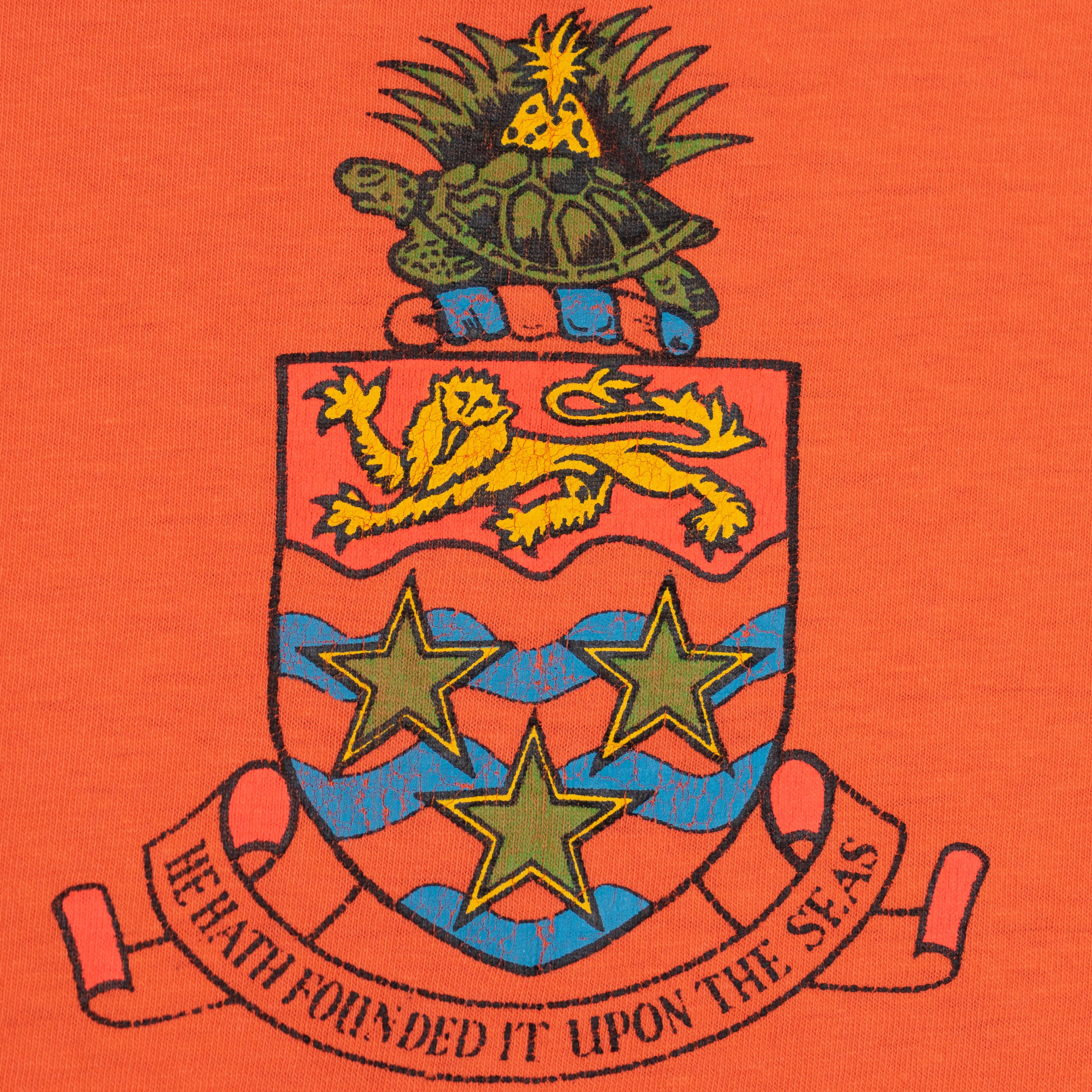 80s Cayman Islands Ringer T Shirt, L