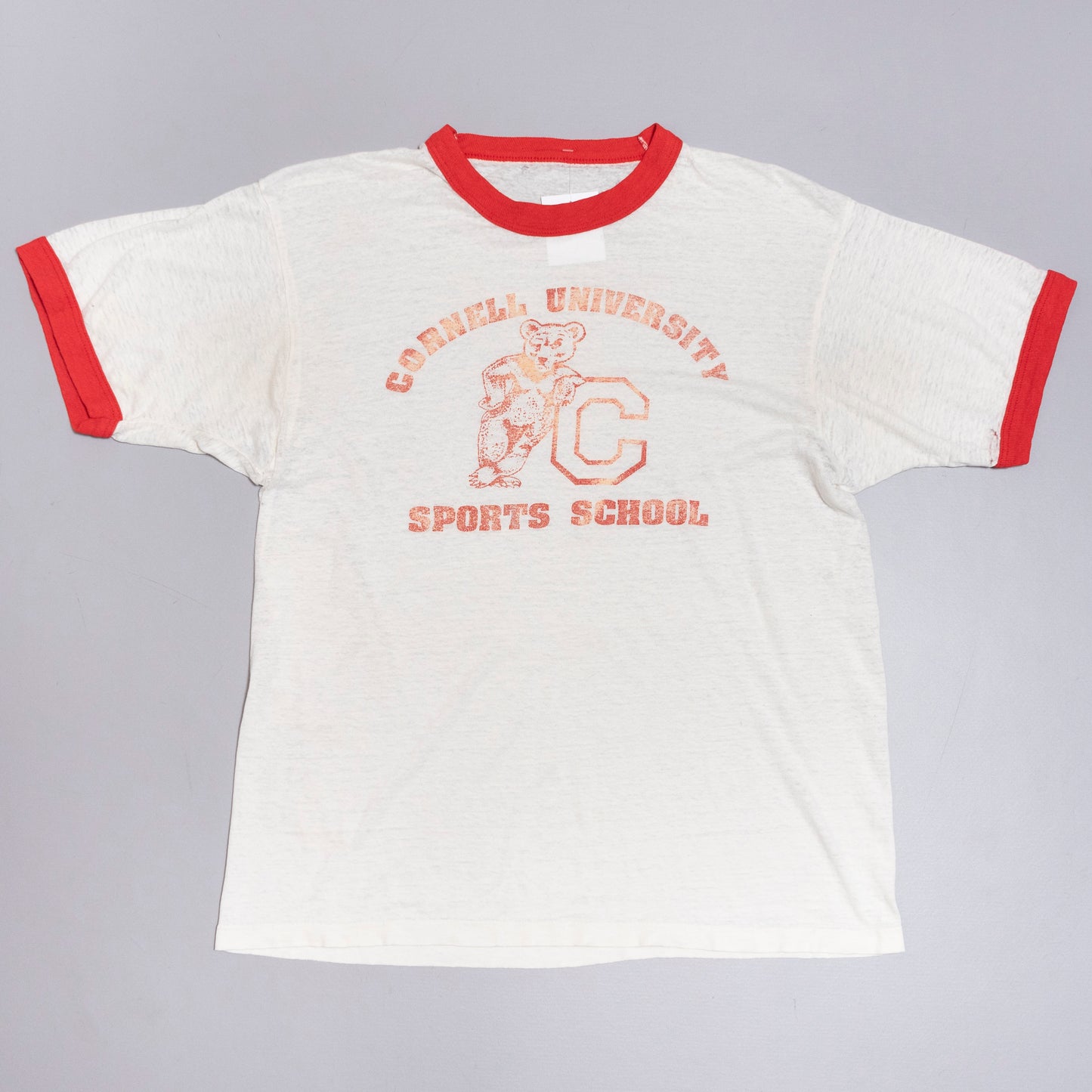 70s Cornell University Ringer T Shirt, M