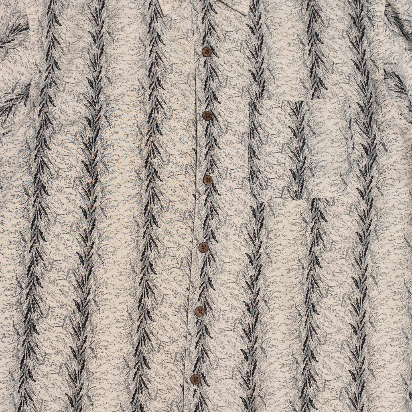 Pattern Silk Kurzarmhemd, M