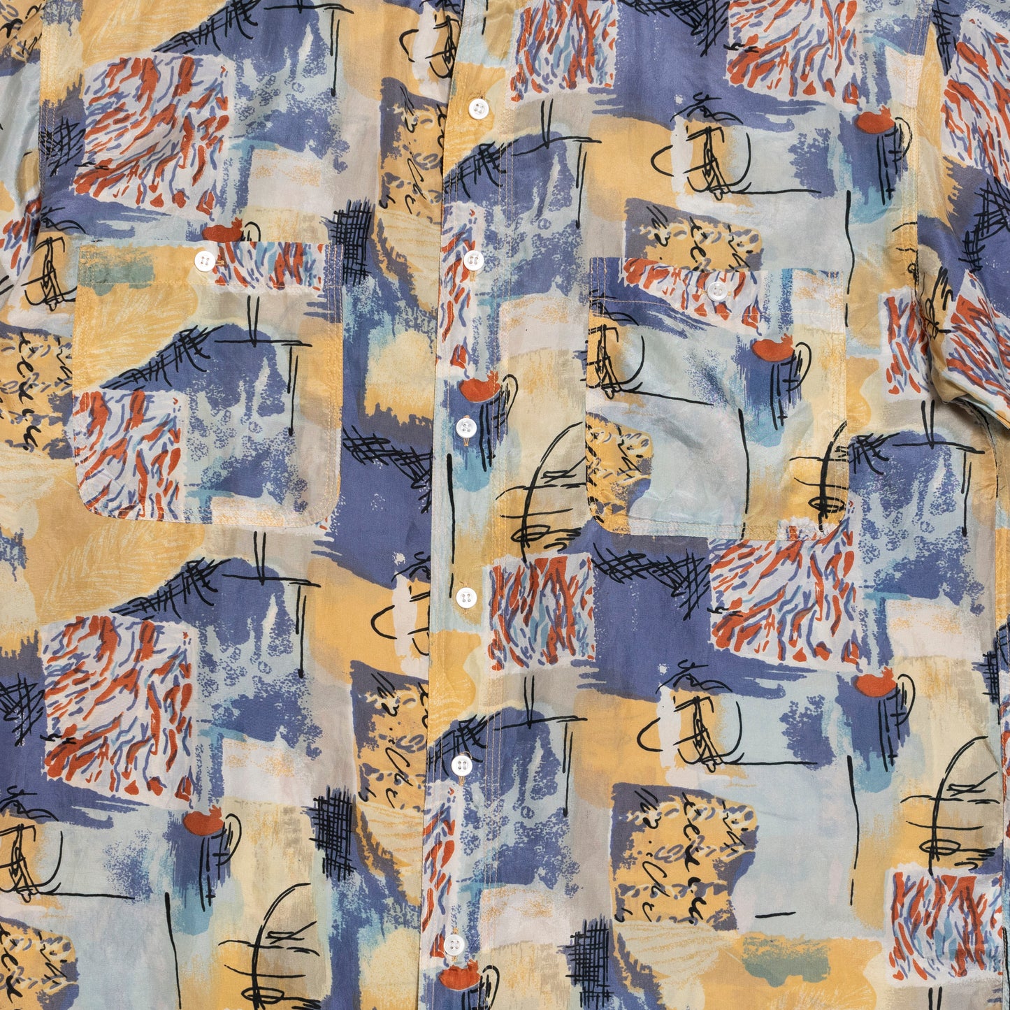 Pattern Kurzarmhemd, L