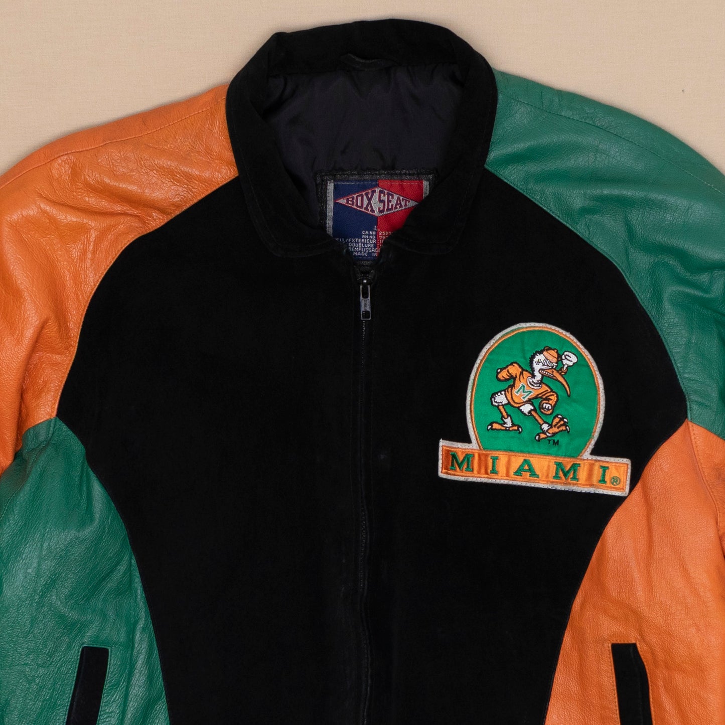 Miami Hurricanes Lederjacke, L