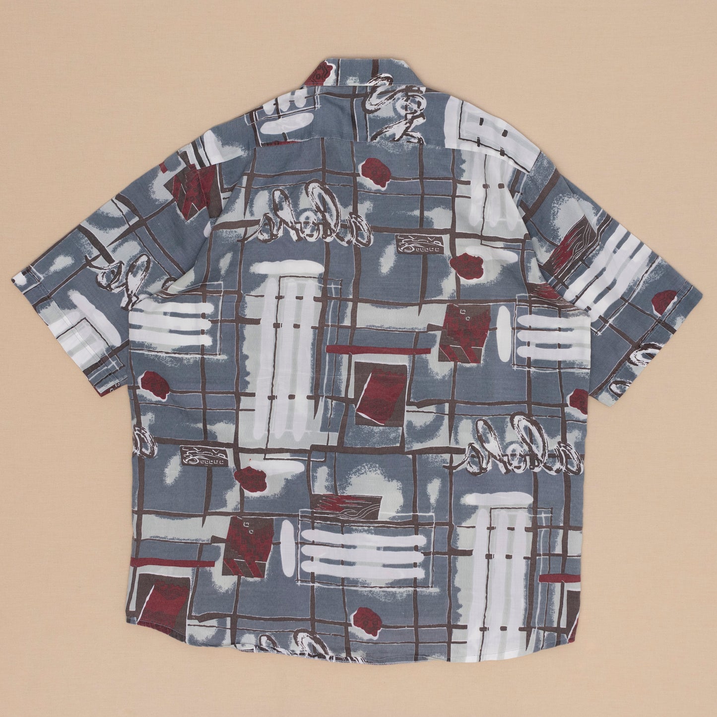 Pattern Kurzarmhemd, XXL