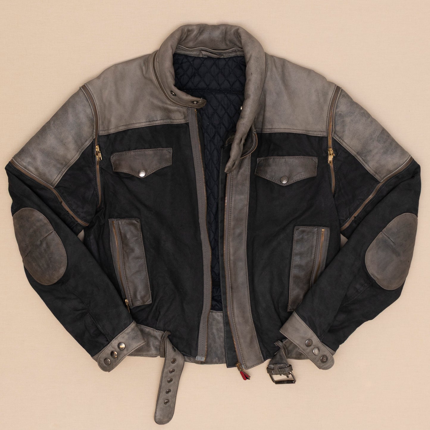 Motorrad Lederjacke, L