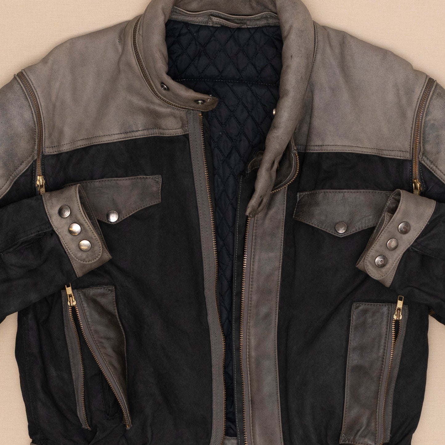 Motorrad Lederjacke, L