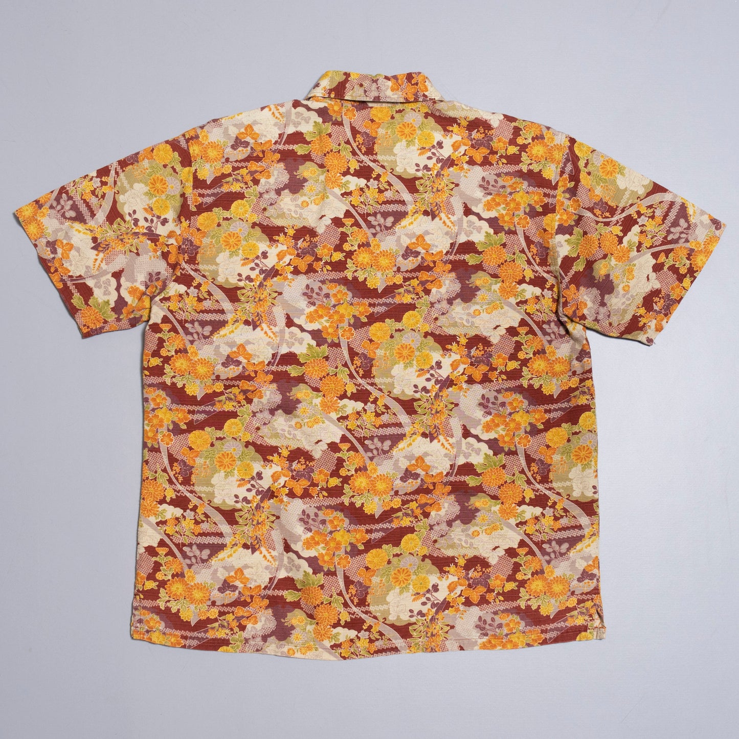 Floral Pattern Kurzarmhemd, L