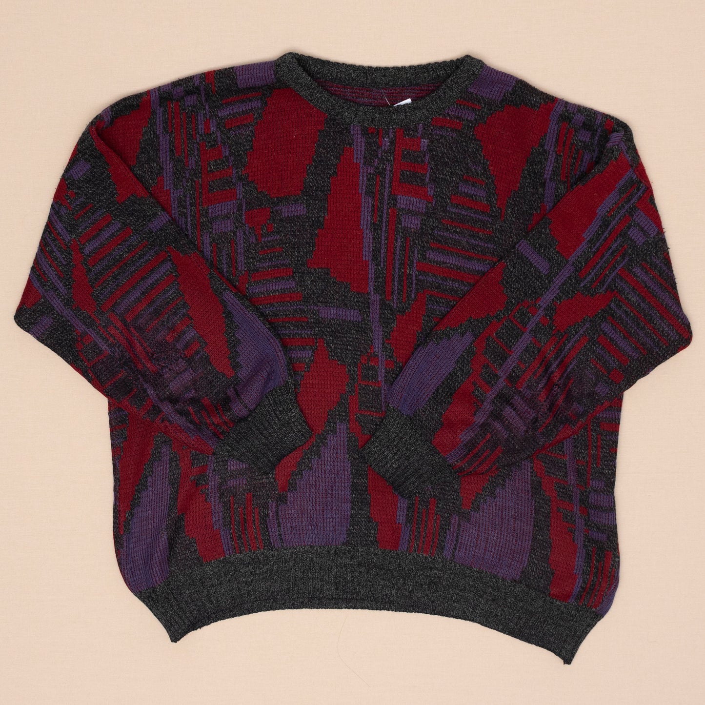 80s Pattern Strickpullover, M-L