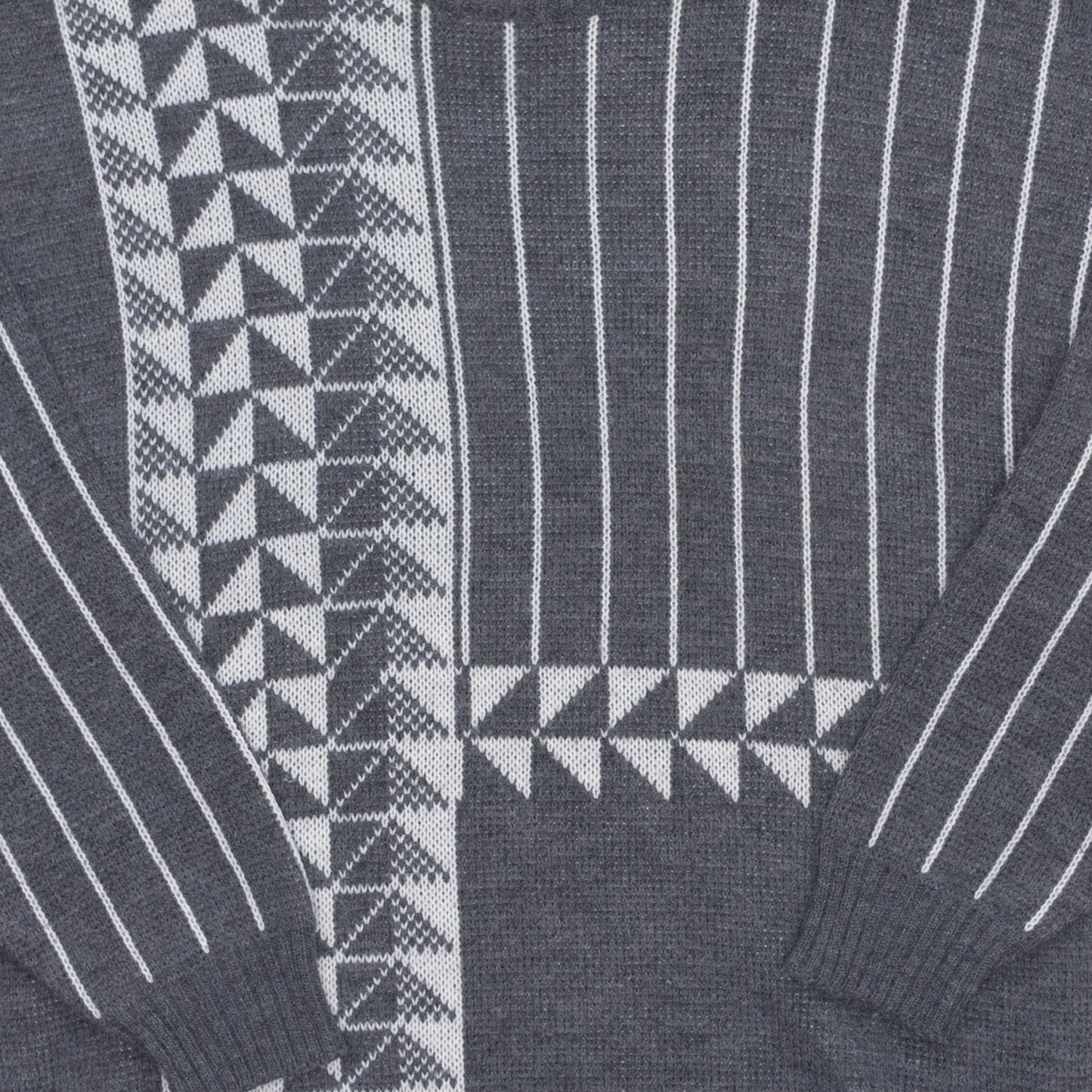 Pinstripe Pattern Strickpullover, L