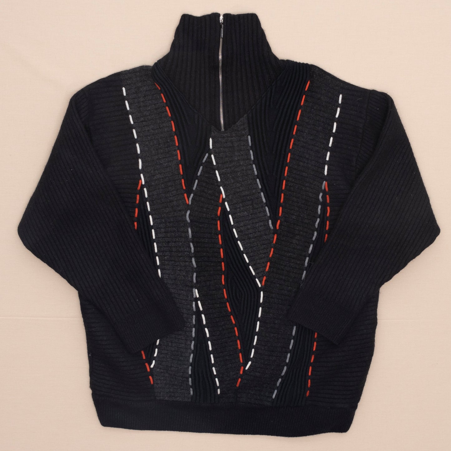 Carlo Colucci Quarterzip Strickpullover, M