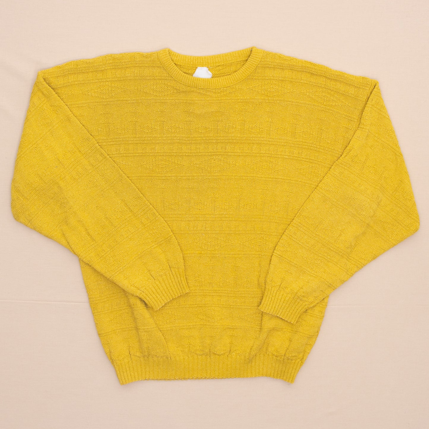 Sonnengelb Strickpullover, L