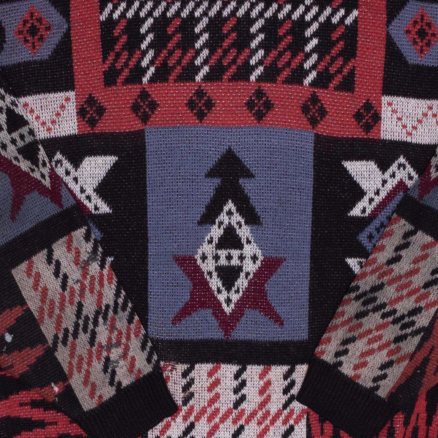 Patterned Strickpullover, L