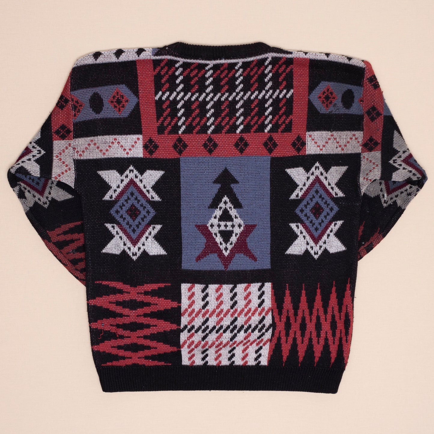 Patterned Strickpullover, L