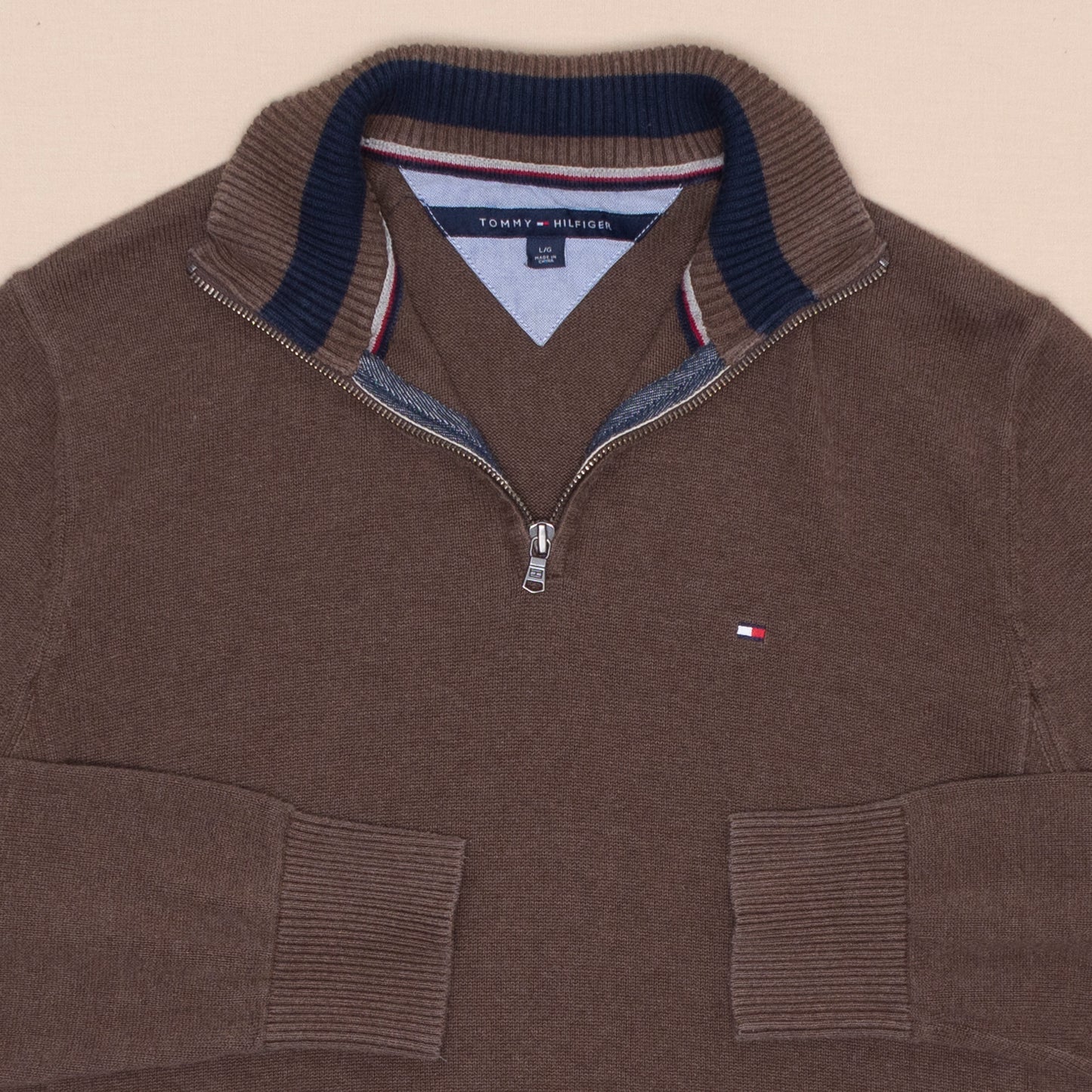 Tommy Hilfiger Quarterzip Strickpullover, L