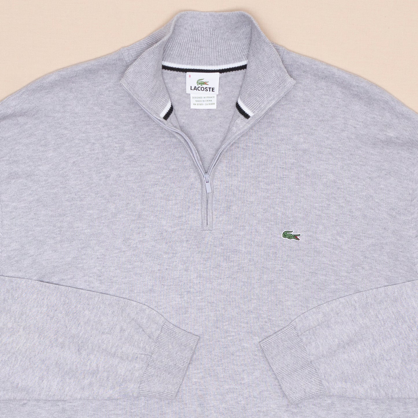 Lacoste Quarterzip Strickpullover, XL