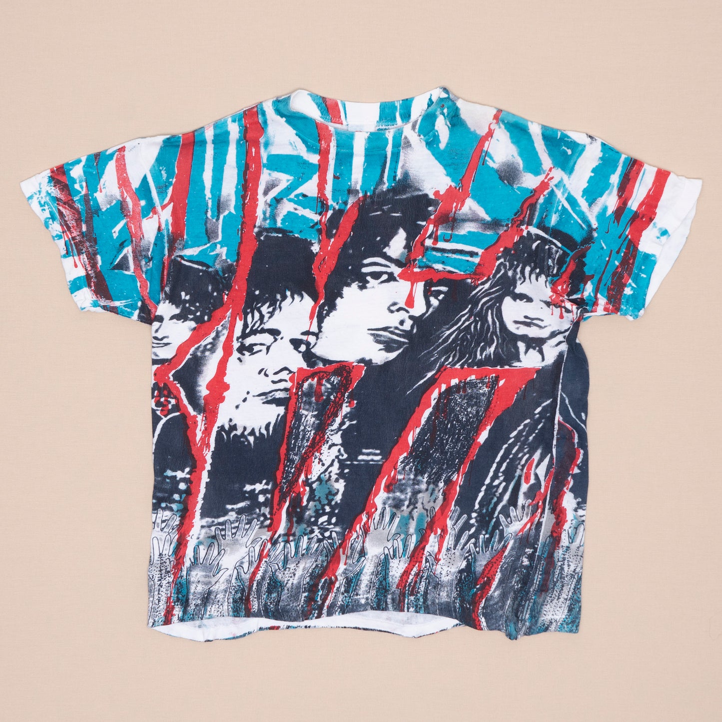 80s KISS AOP T Shirt, M