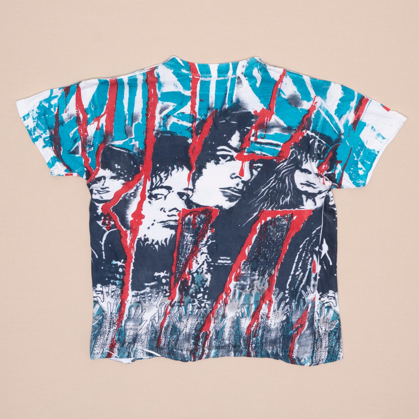 80s KISS AOP T Shirt, M