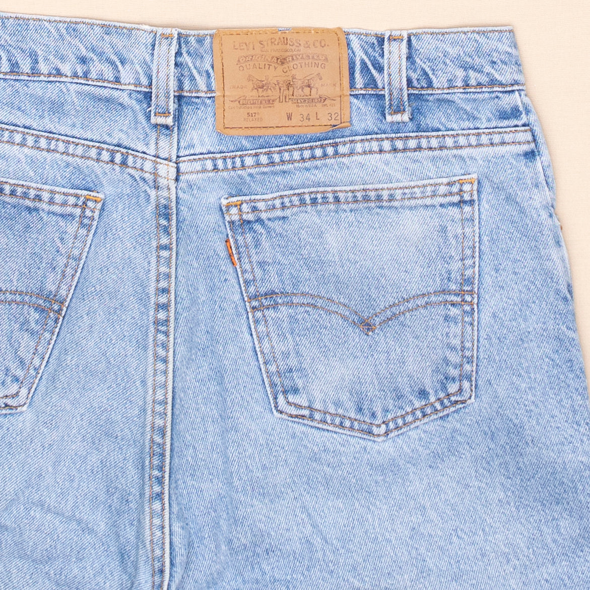 Levis 517 Orange Tab Jeans, 34/32