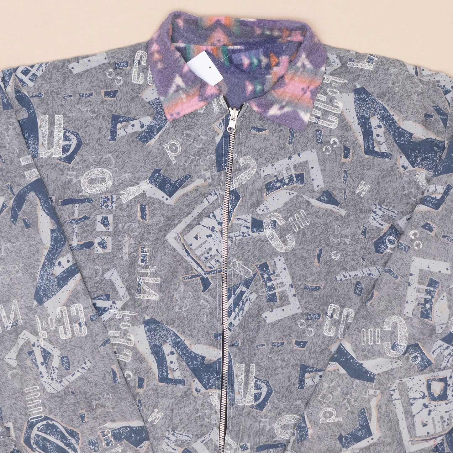 Pattern Fleece Wendejacke, L