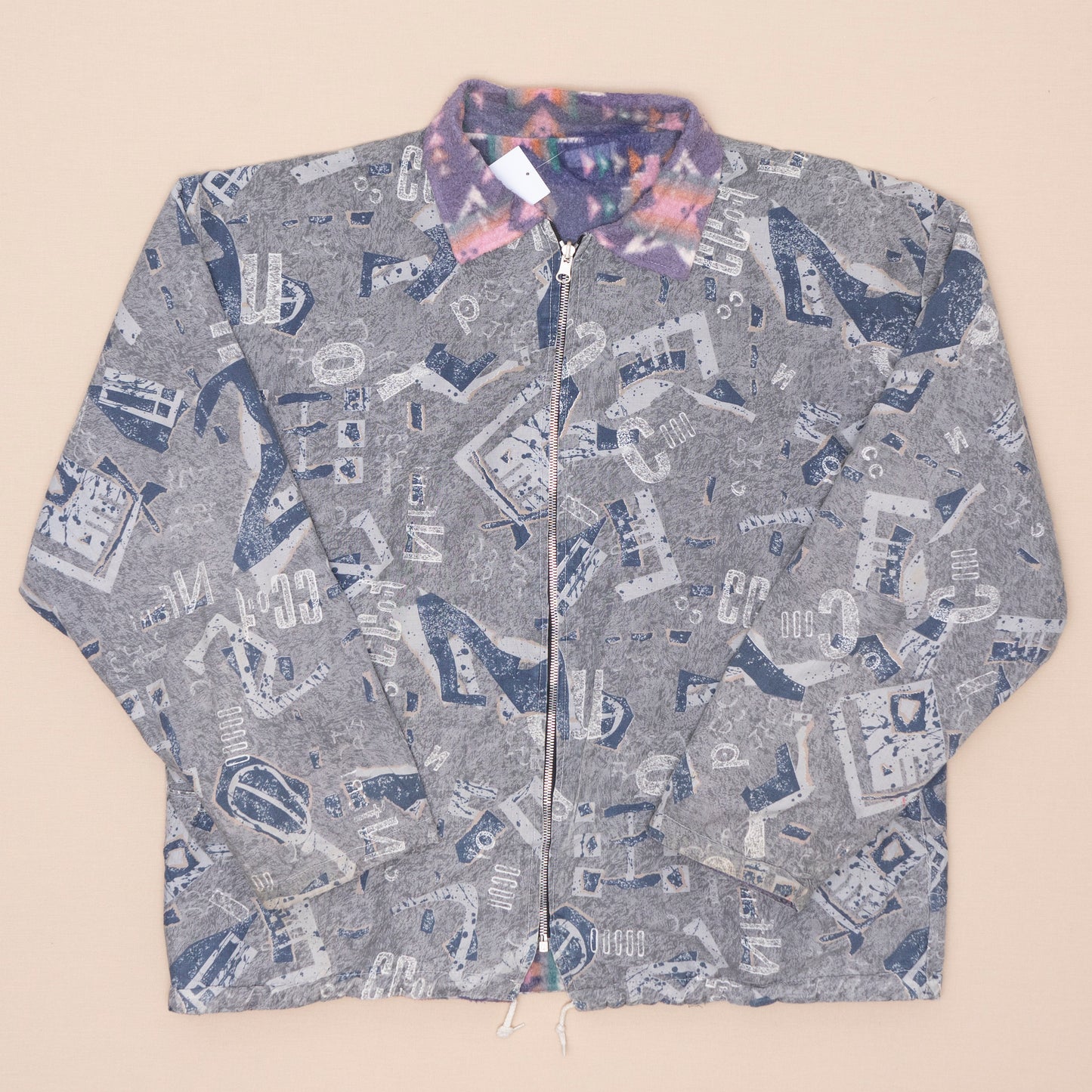 Pattern Fleece Wendejacke, L