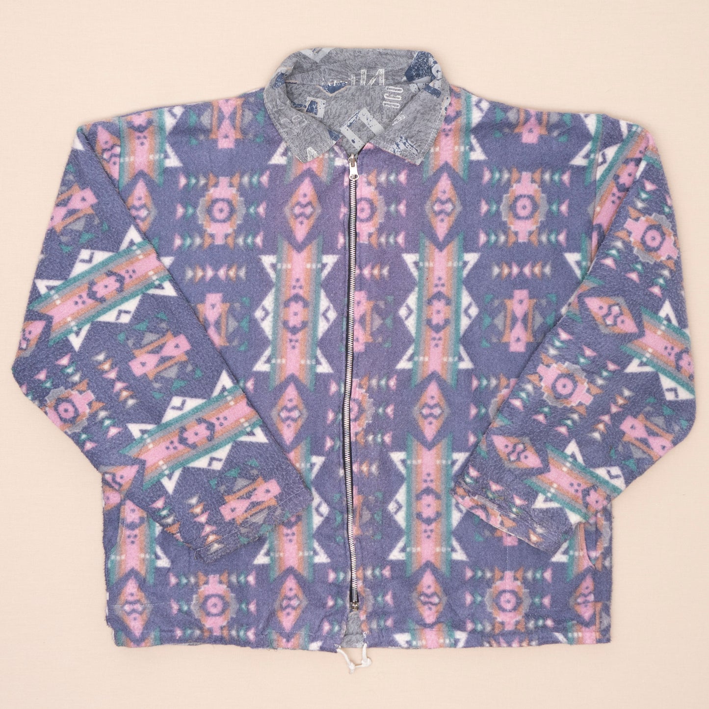 Pattern Fleece Wendejacke, L