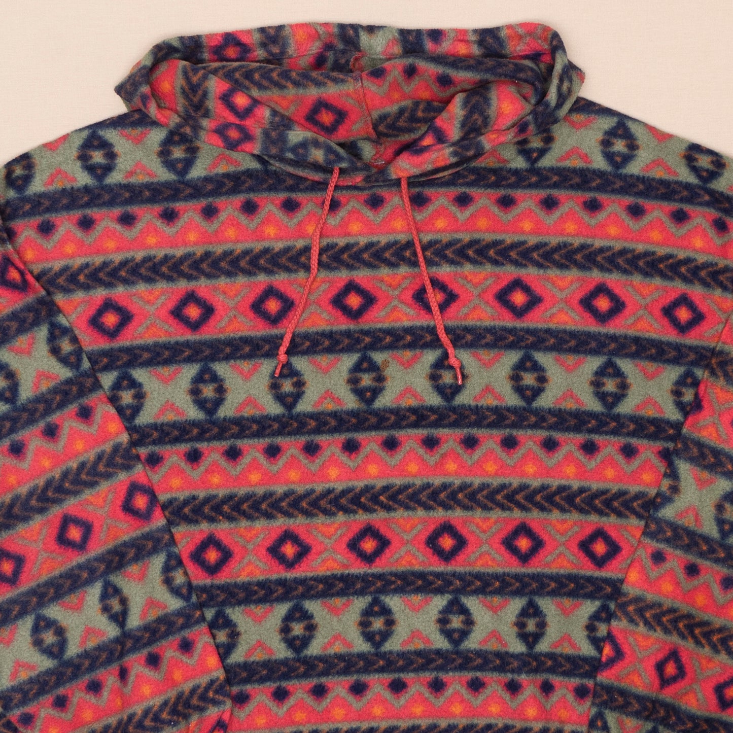 Pattern Fleece Hoodie, M