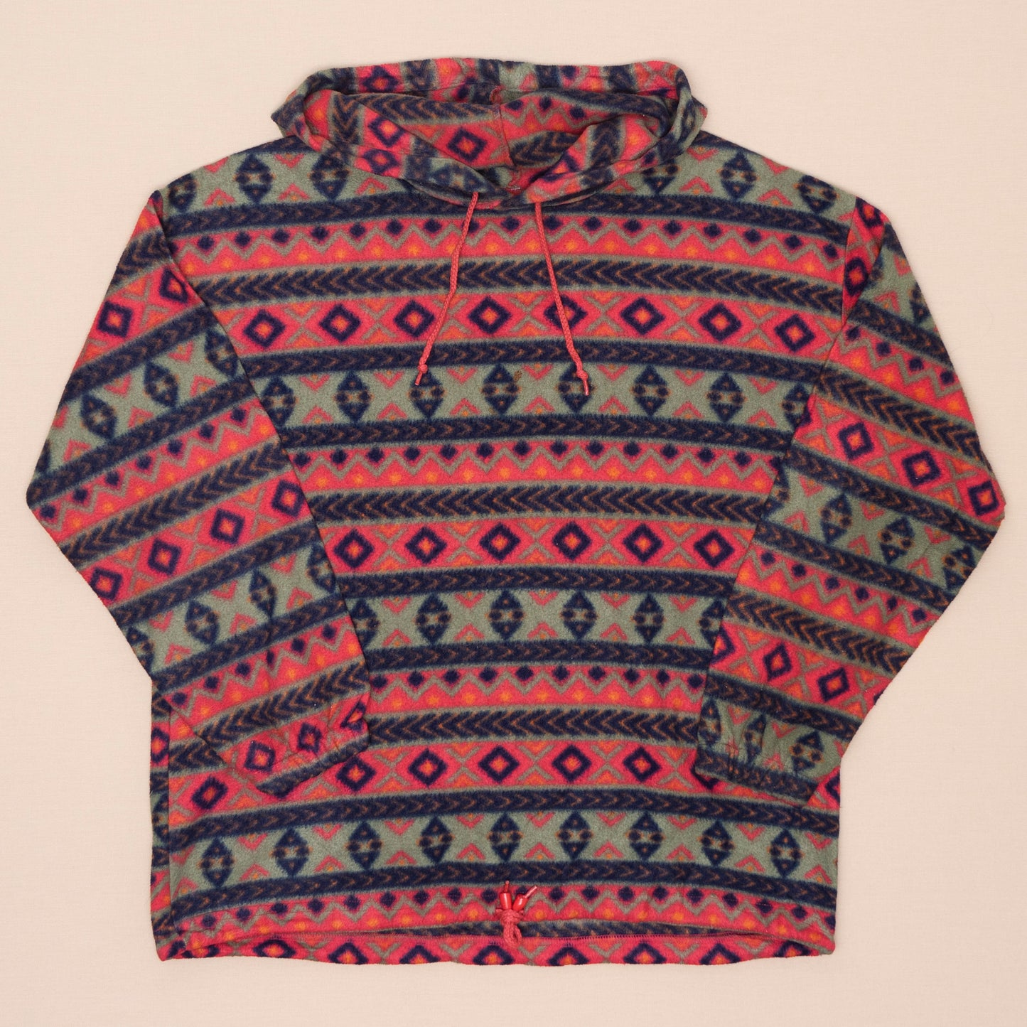 Pattern Fleece Hoodie, M