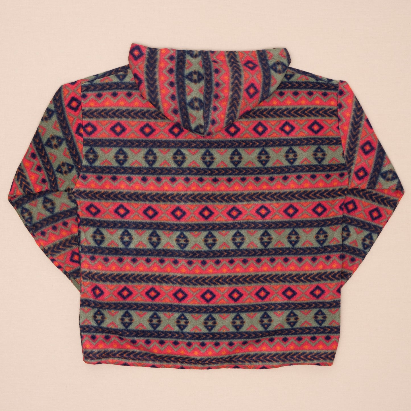 Pattern Fleece Hoodie, M