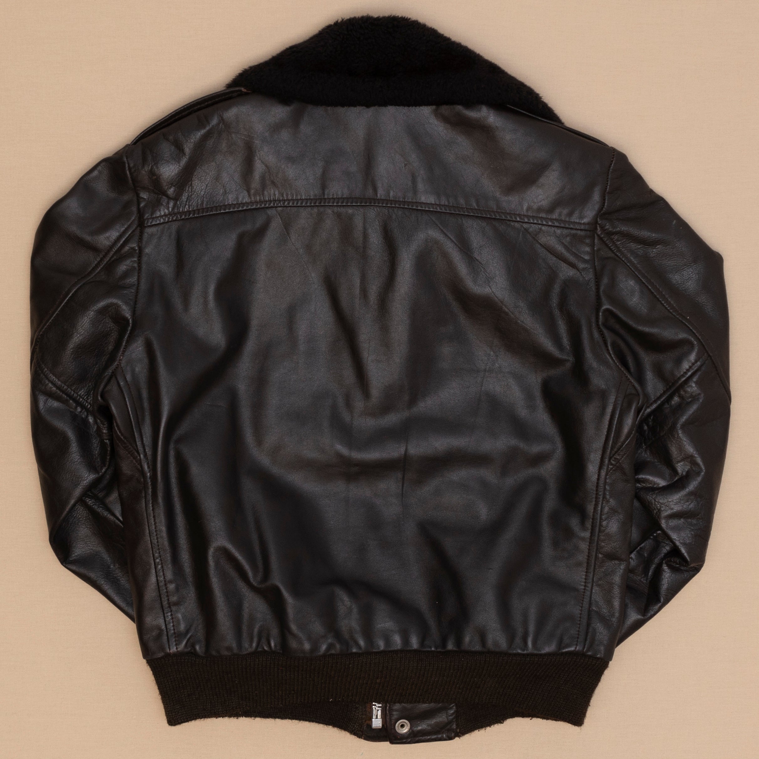 80s Aviator Lederjacke, S-M