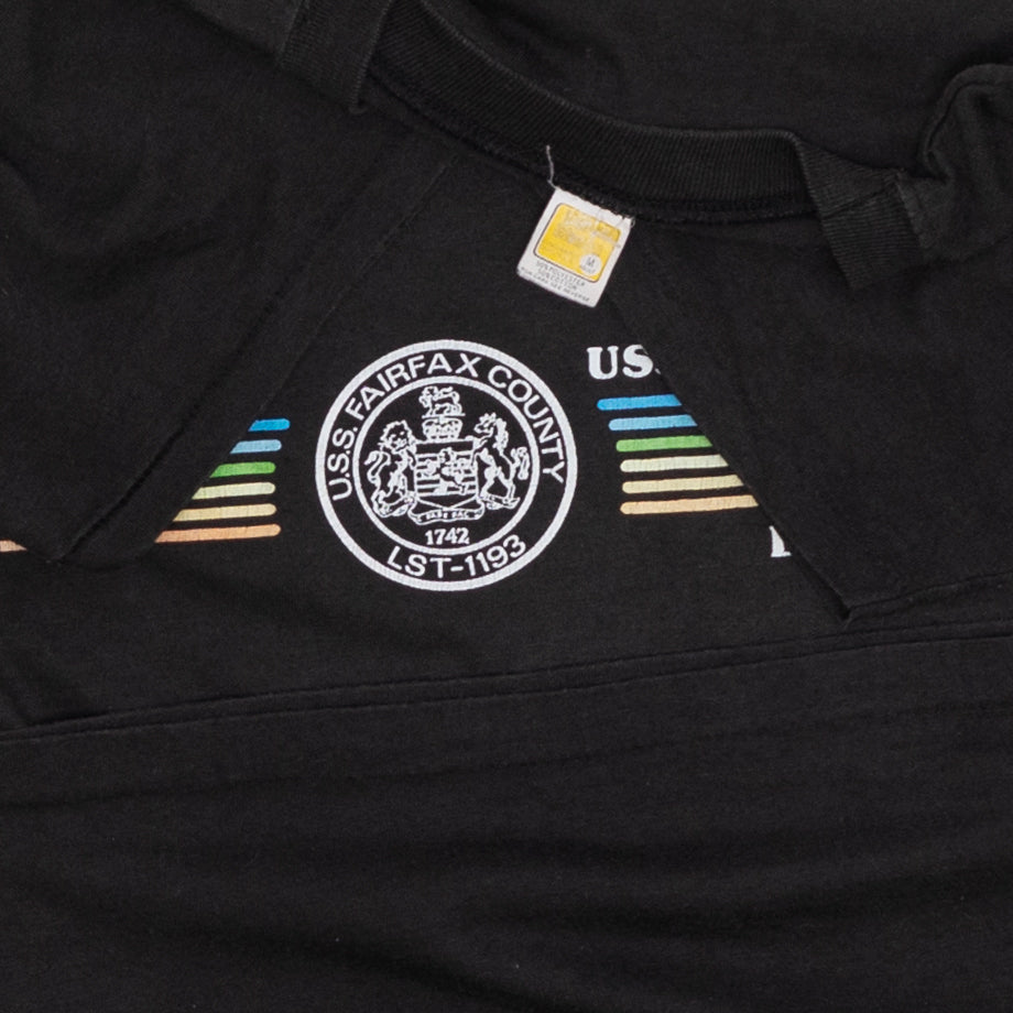 70s USS Fairfax County T Shirt, S