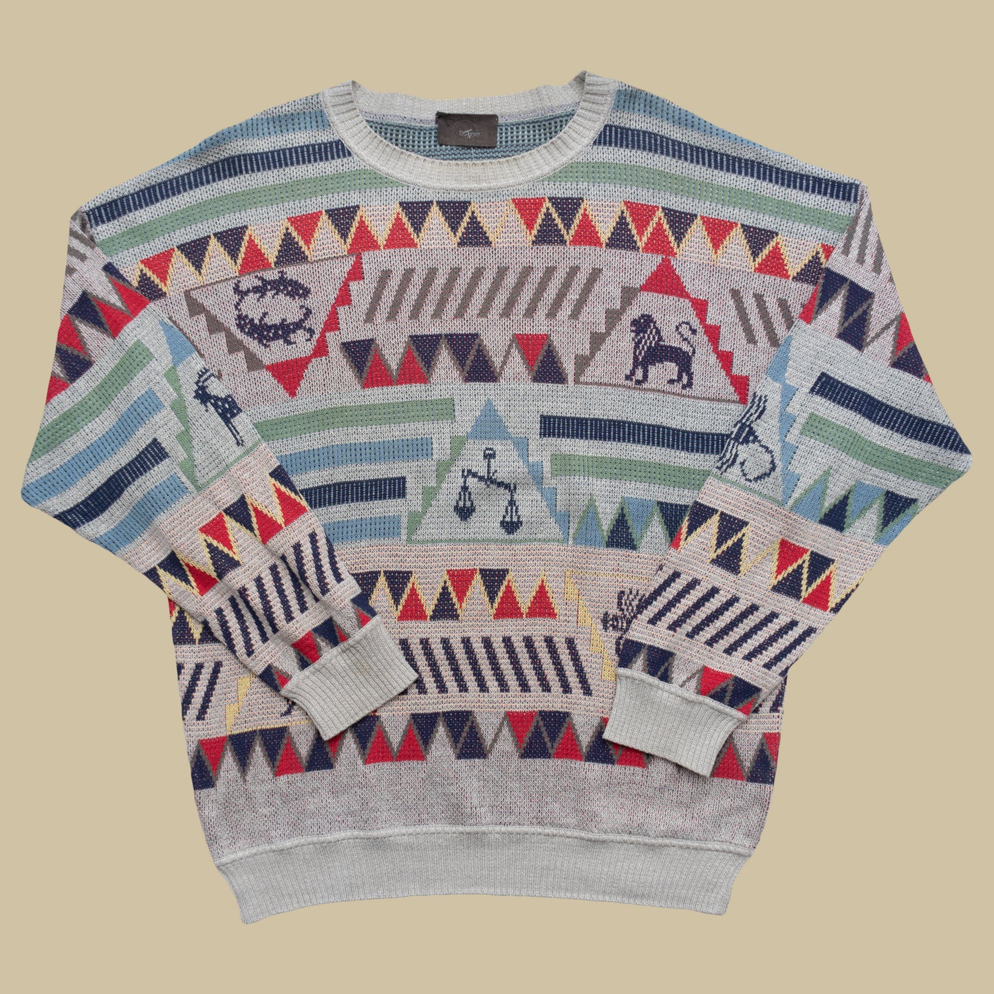 Patterned Bogner Strickpullover, L-XL