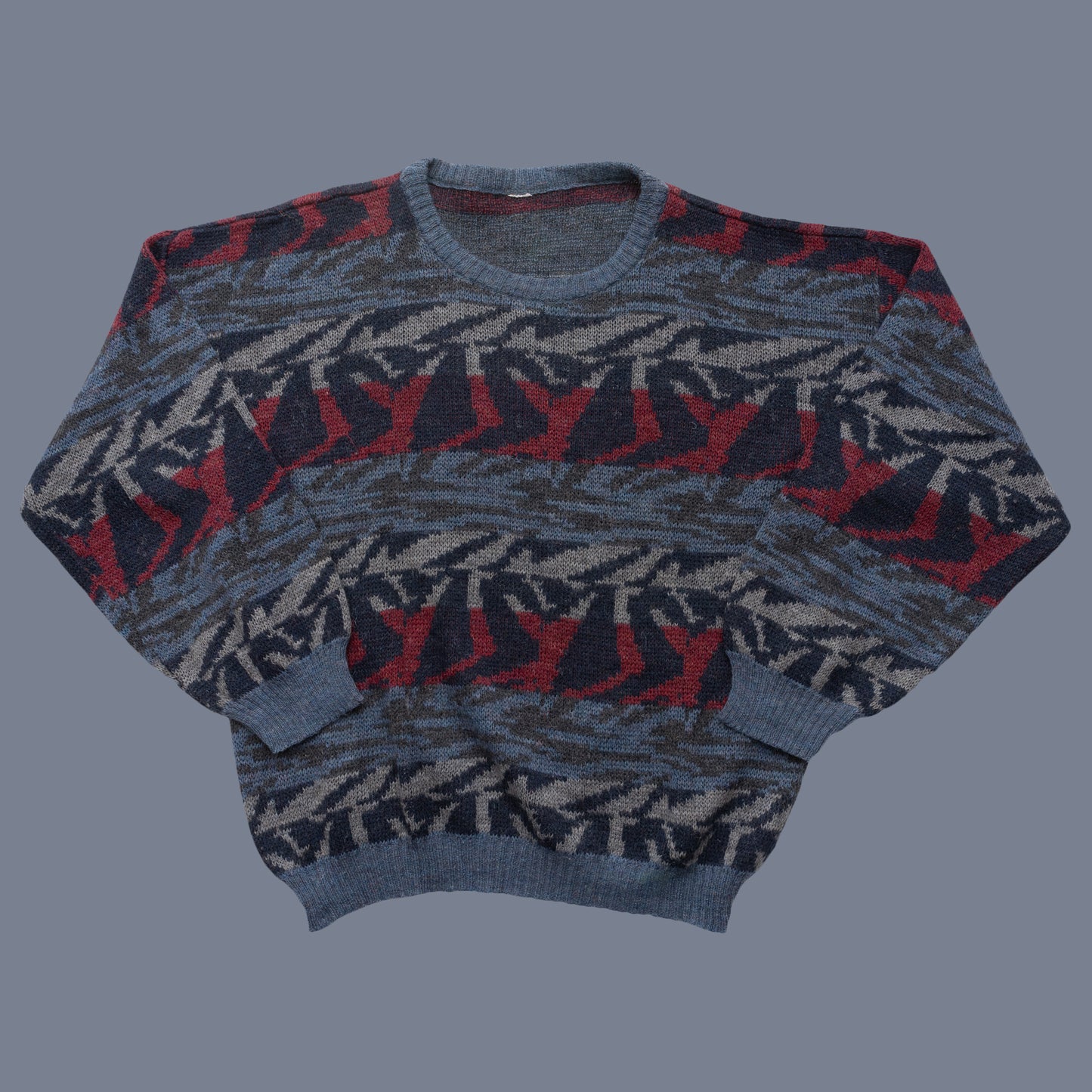 Gemusterter Strickpullover, L