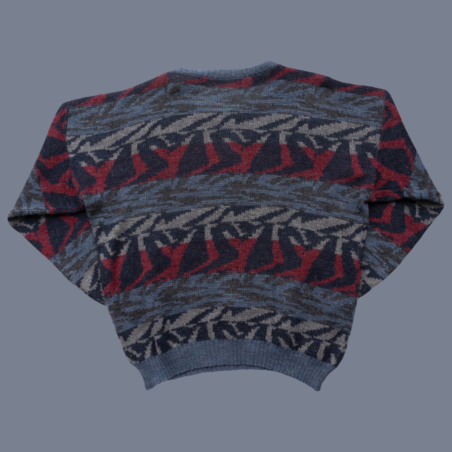 Gemusterter Strickpullover, L