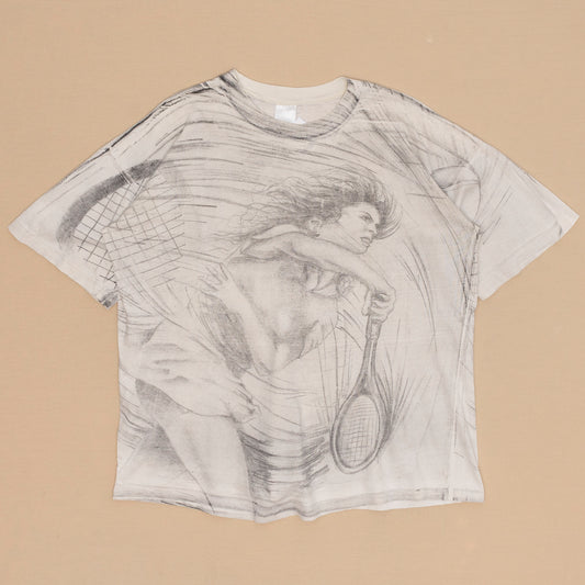 Tennis AOP T Shirt, XL
