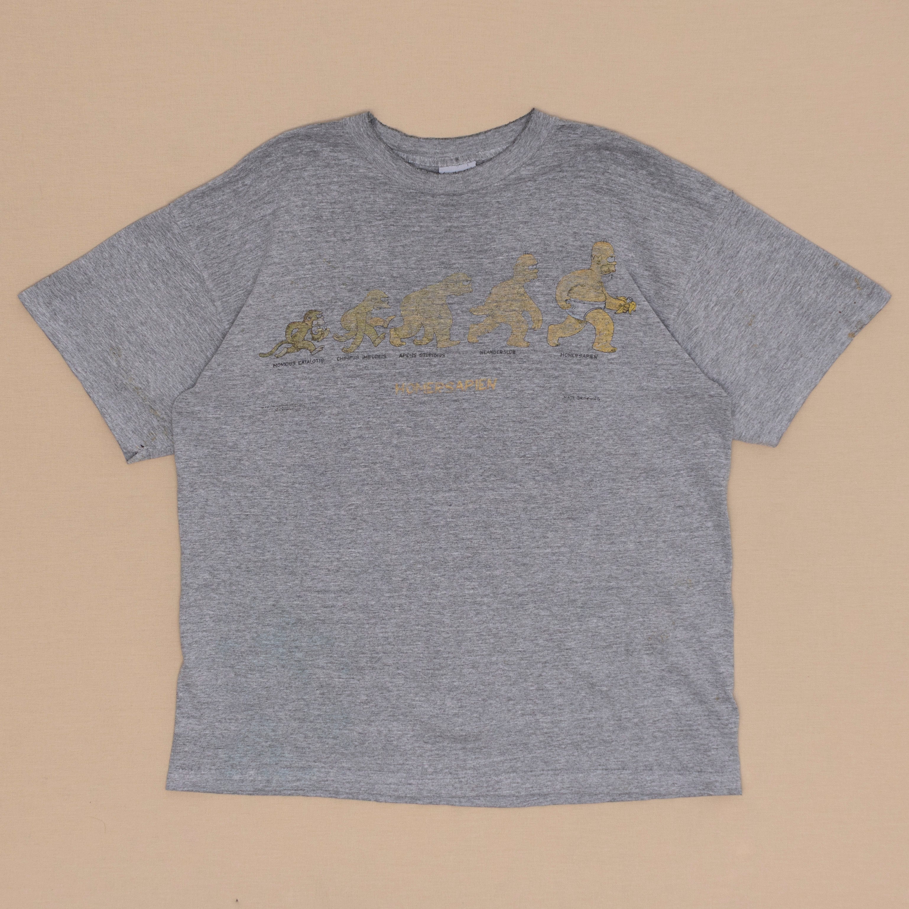 Simpsons Evolution T Shirt, XL
