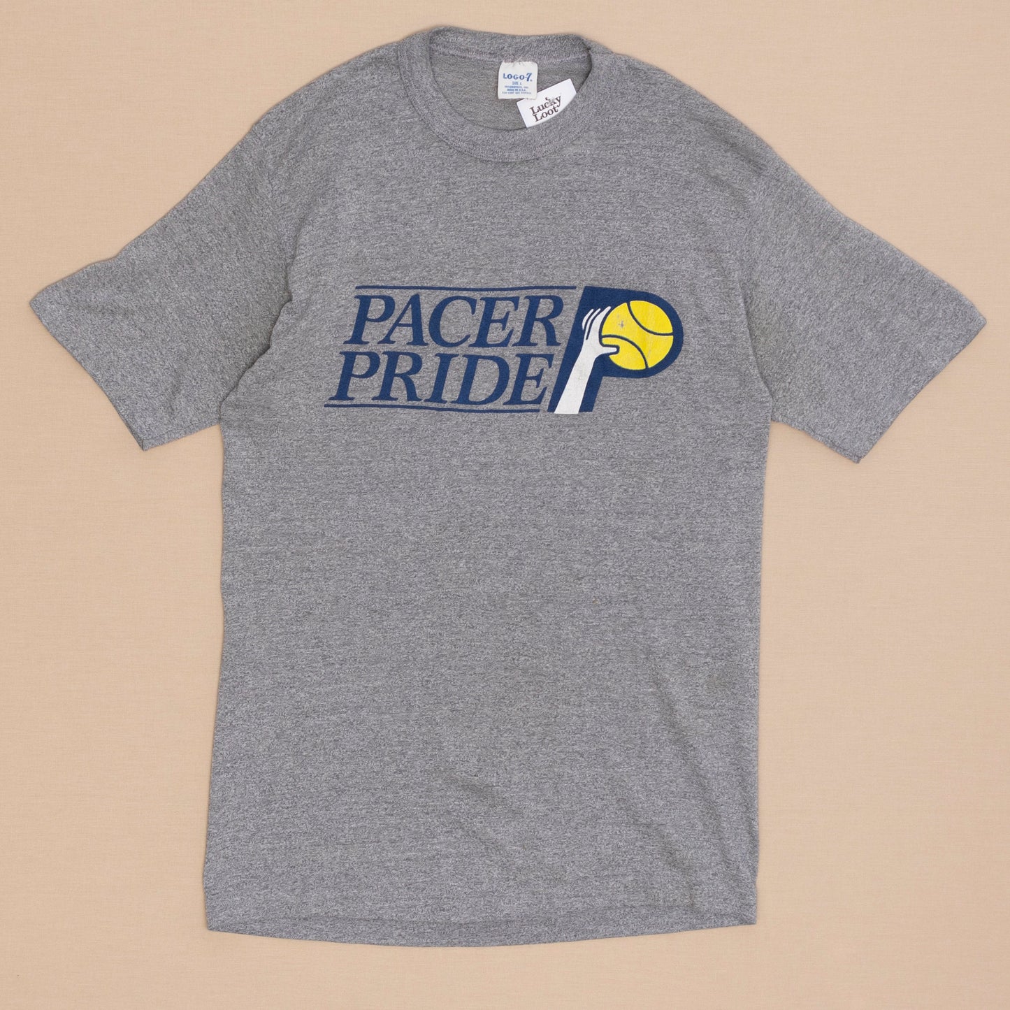 80s Logo 7 Pacers Pride T Shirt, S