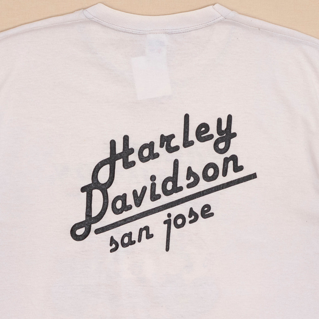 80s Harley Davidson Racing T Shirt, XL