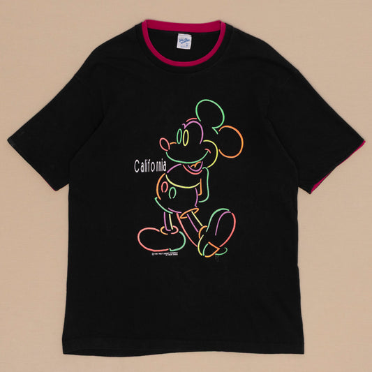 Mickey Mouse Neon T Shirt, XL