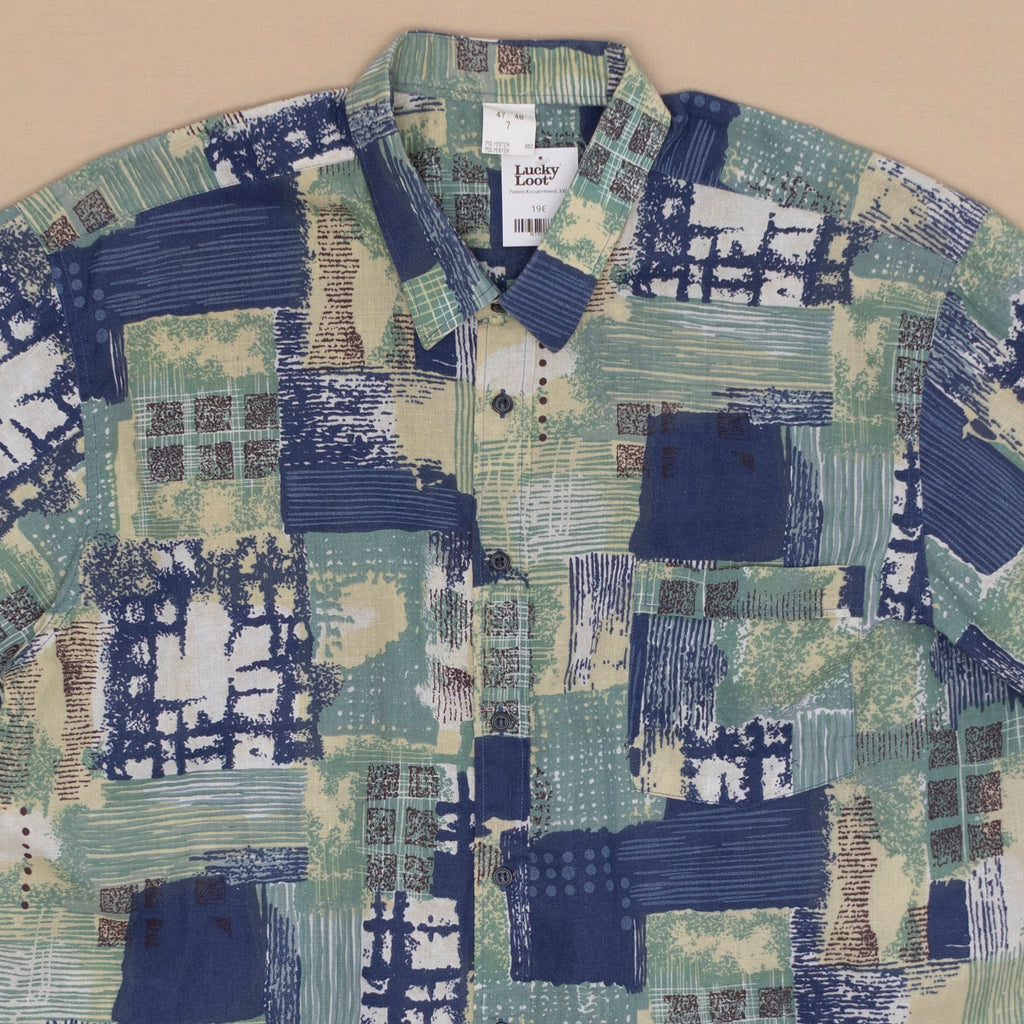 Pattern Kurzarmhemd, XXL