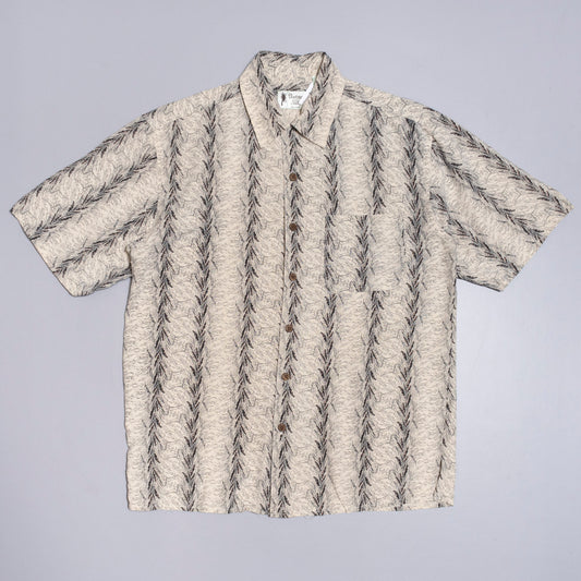 Pattern Silk Kurzarmhemd, M