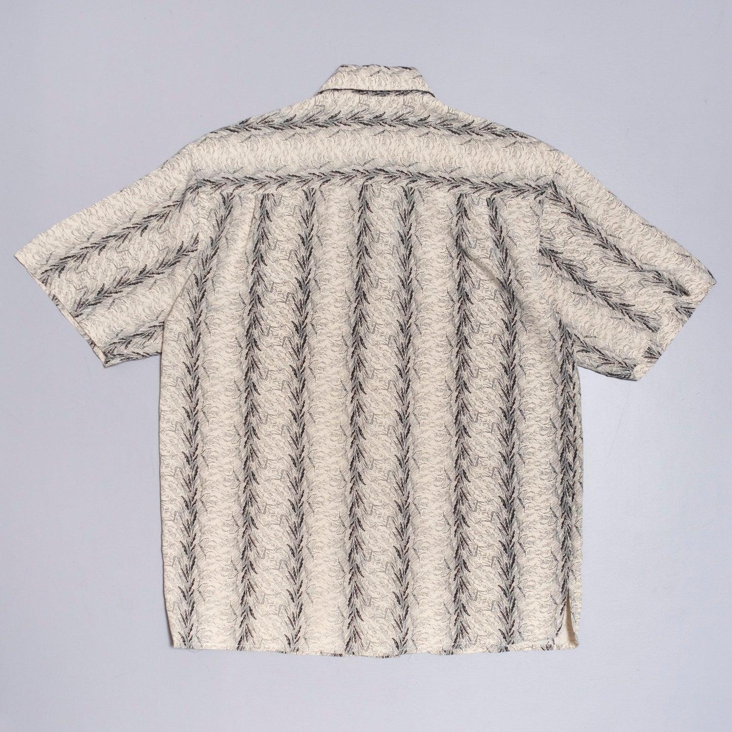 Pattern Silk Kurzarmhemd, M