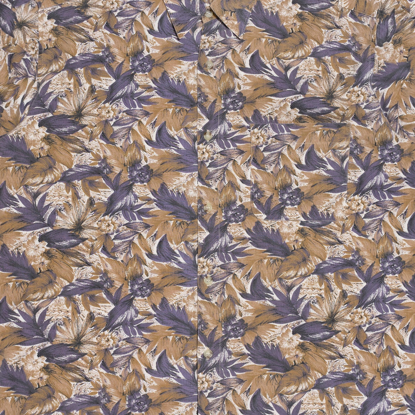 Floral Pattern Kurzarmhemd, L