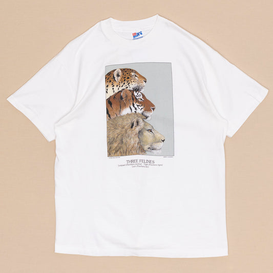 Three Felines T Shirt, L