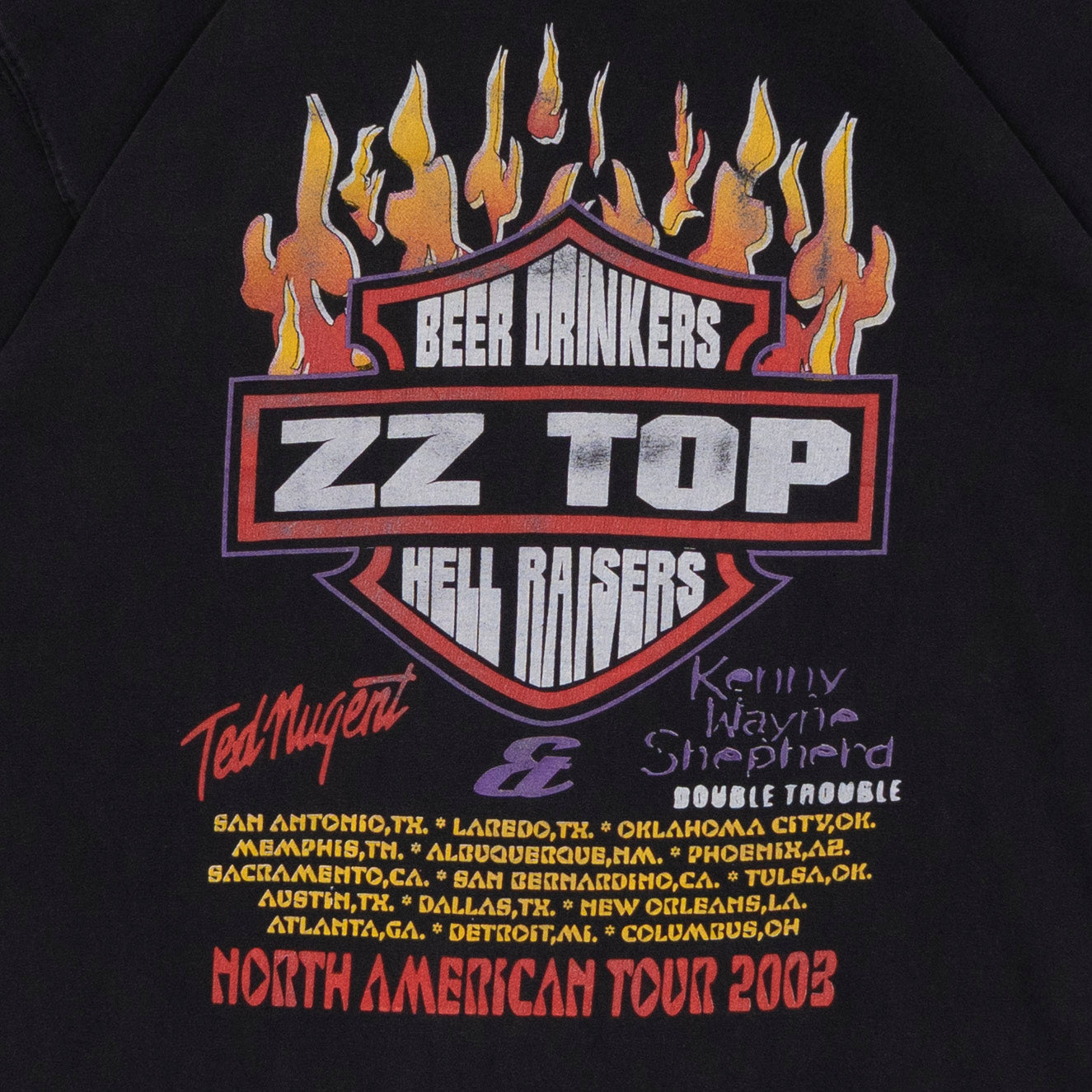 ZZ Top Tour T Shirt, M