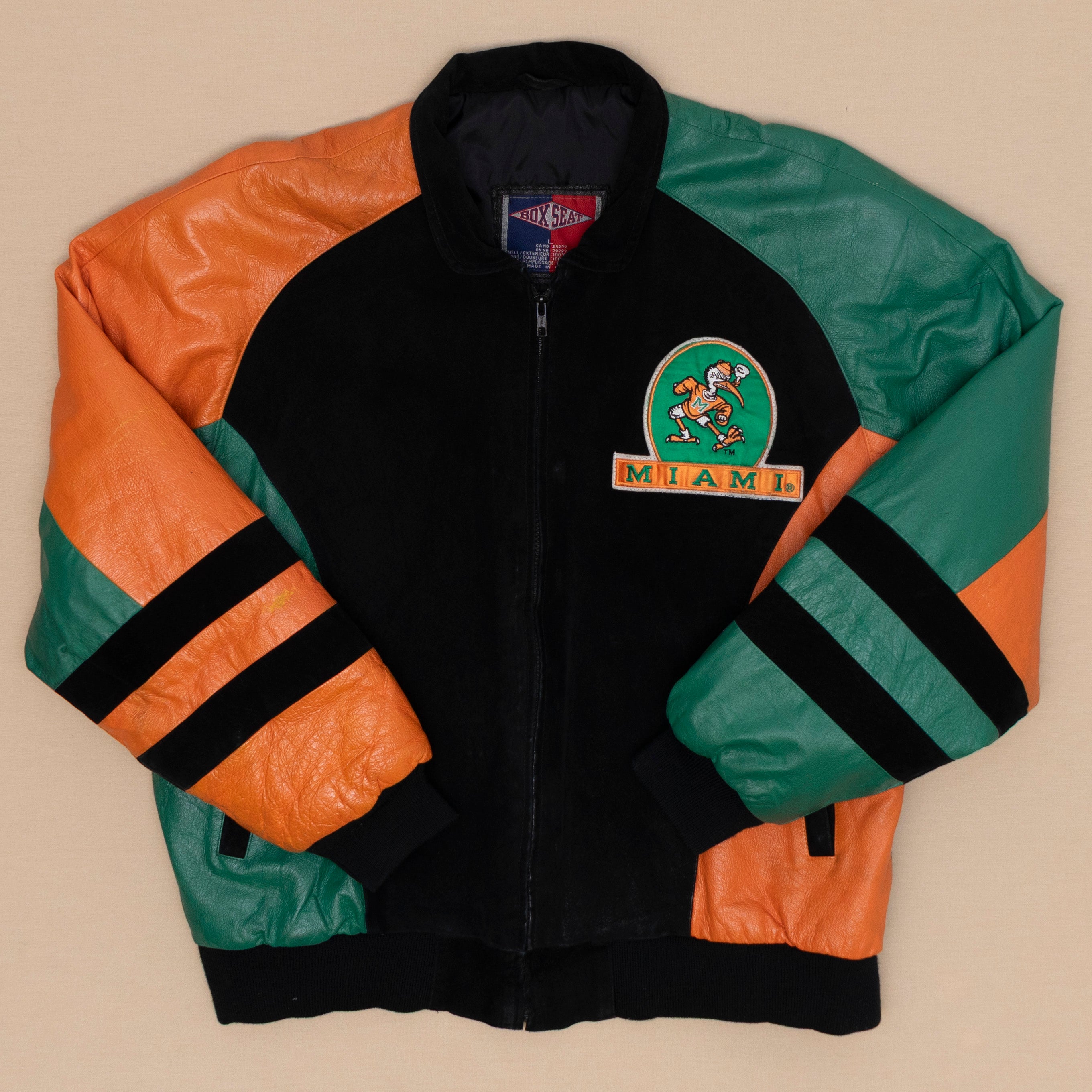 Miami Hurricanes Lederjacke, L