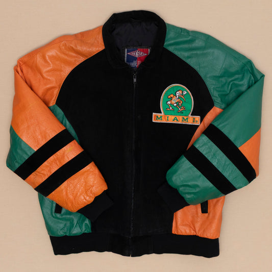 Miami Hurricanes Lederjacke, L