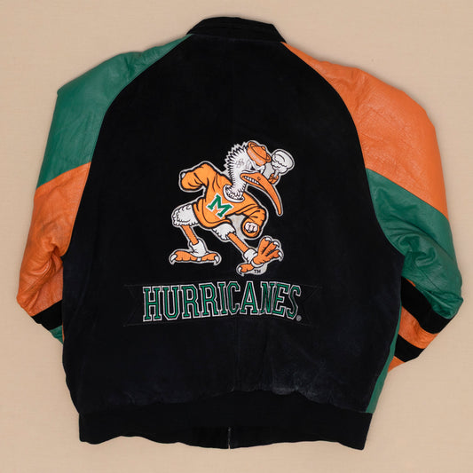 Miami Hurricanes Lederjacke, L