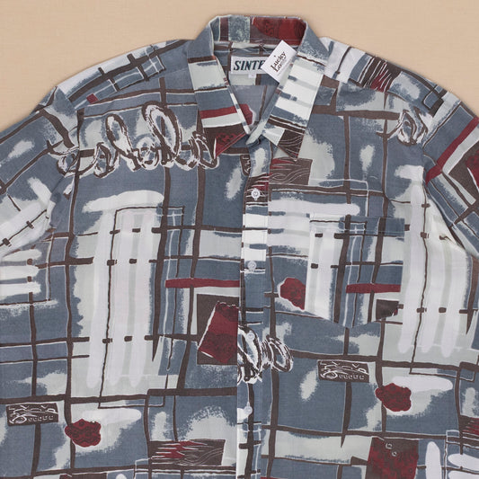 Pattern Kurzarmhemd, XXL