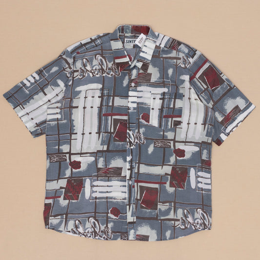 Pattern Kurzarmhemd, XXL