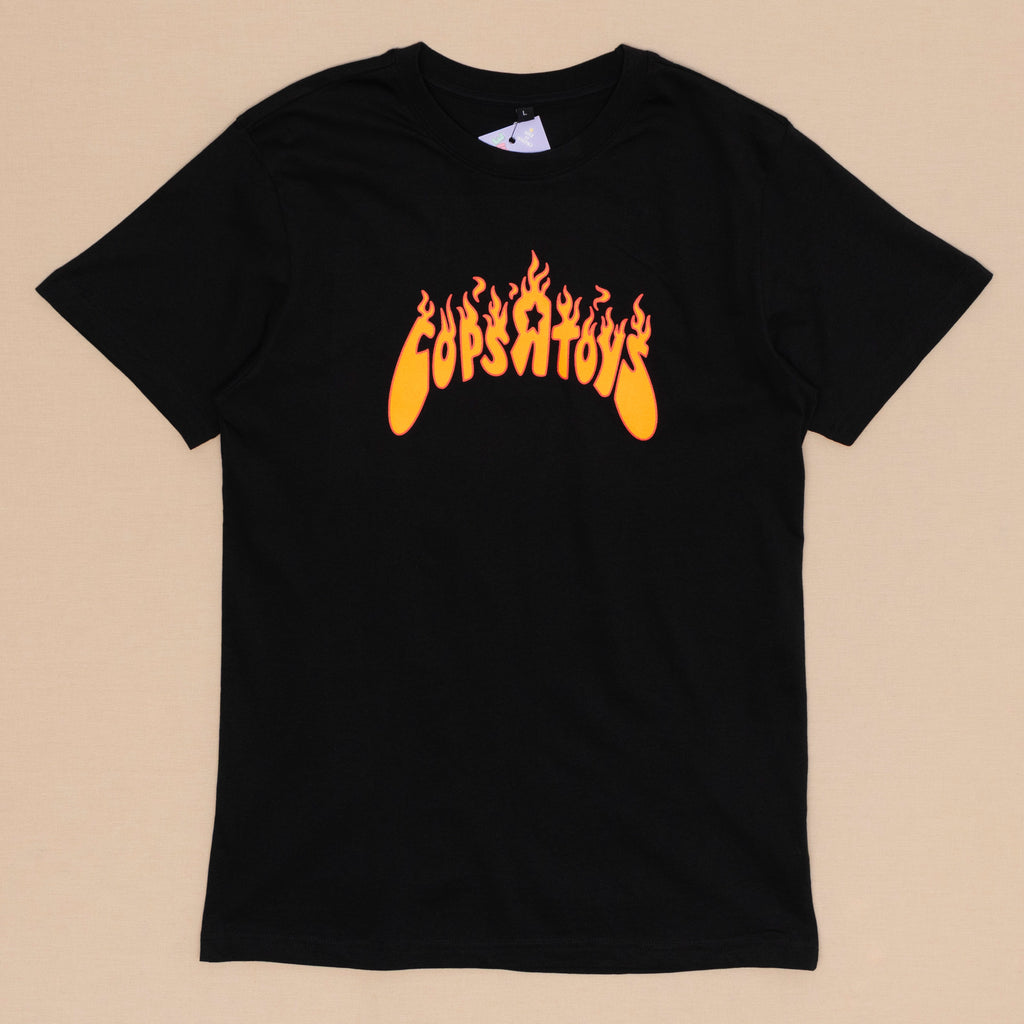 Cops R Toys Flame T Shirt - schwarz